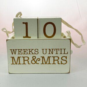 Countdown to Mr & Mrs. Primitives by Kathy Wedding Countdown Chalkboard
